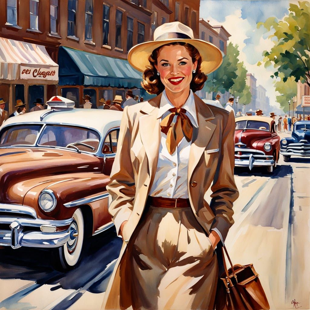 Pretty Jennifer Garner in Impressionistic Watercolor