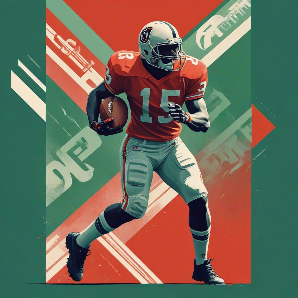 Triptych Football Illustration with Investment, Upgrade, and...