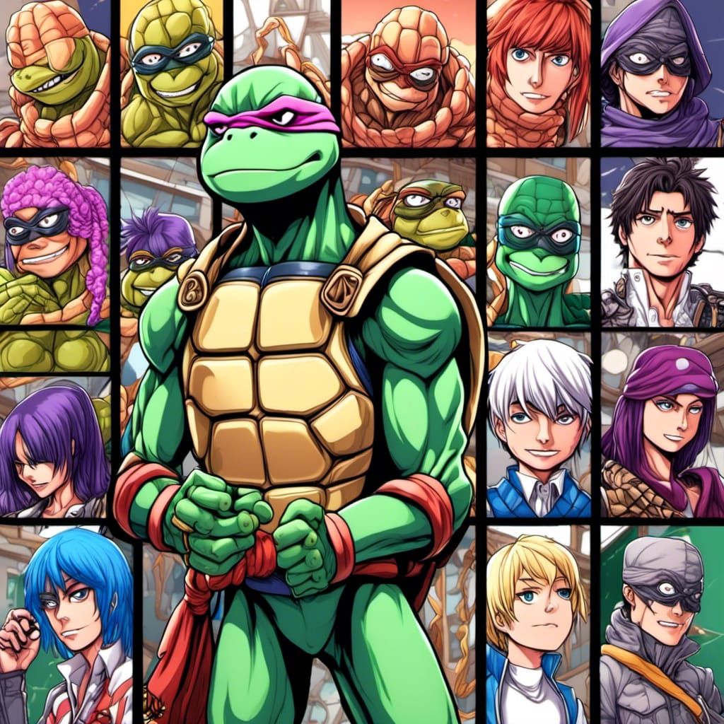 TMNT in JoJo's Bizarre Adventure Style
