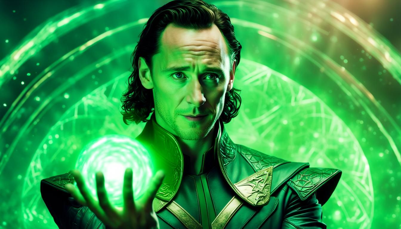 Loki Holding Galaxy: Holographic Astral Portrait