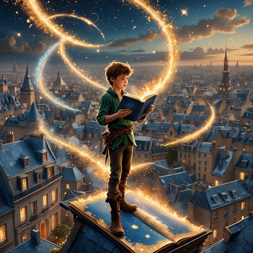 Peter Pan Storybook on Parisian Roof: Pixar-Inspired Fairyta...