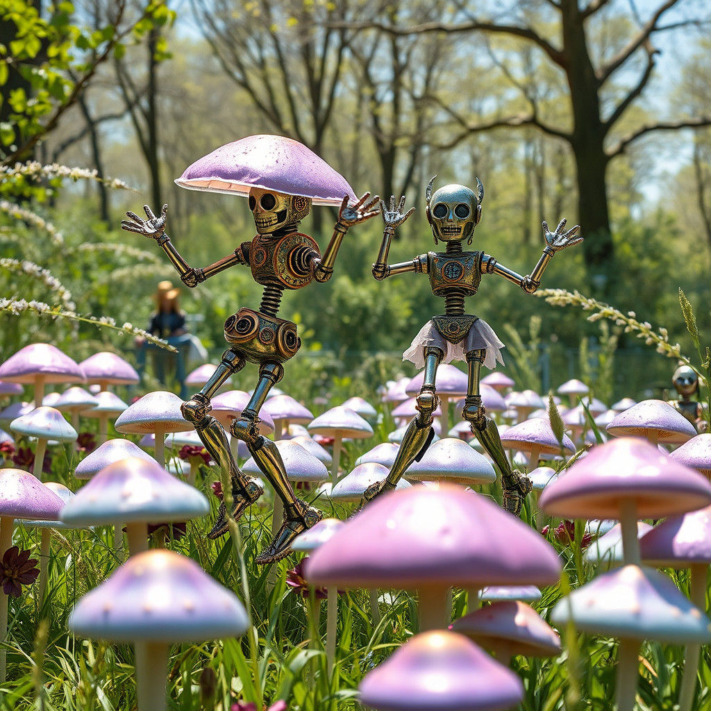 Robot Leg Dancers in a Faerie Toadstool Meadow