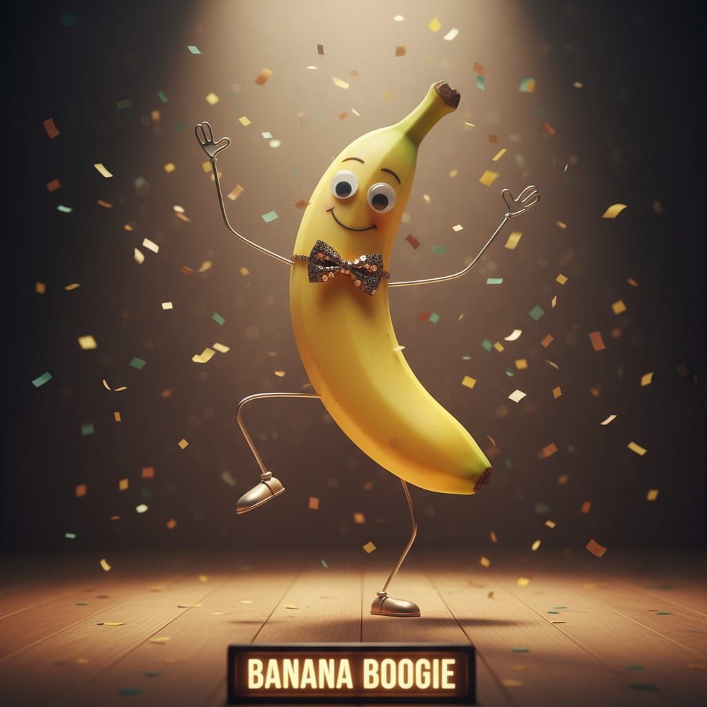 A Dancing Banana Character