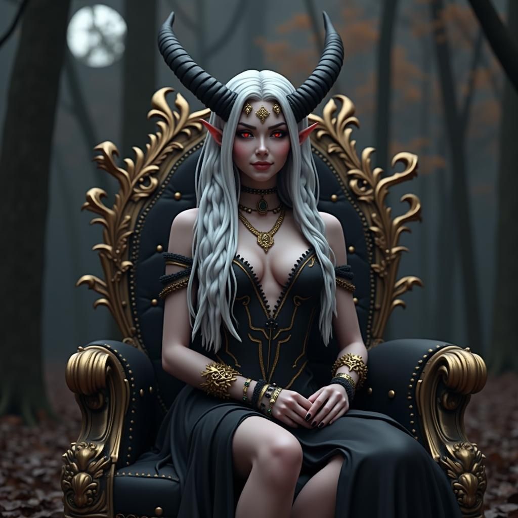 Goddess of Death with Dragon Skin in Anime Style