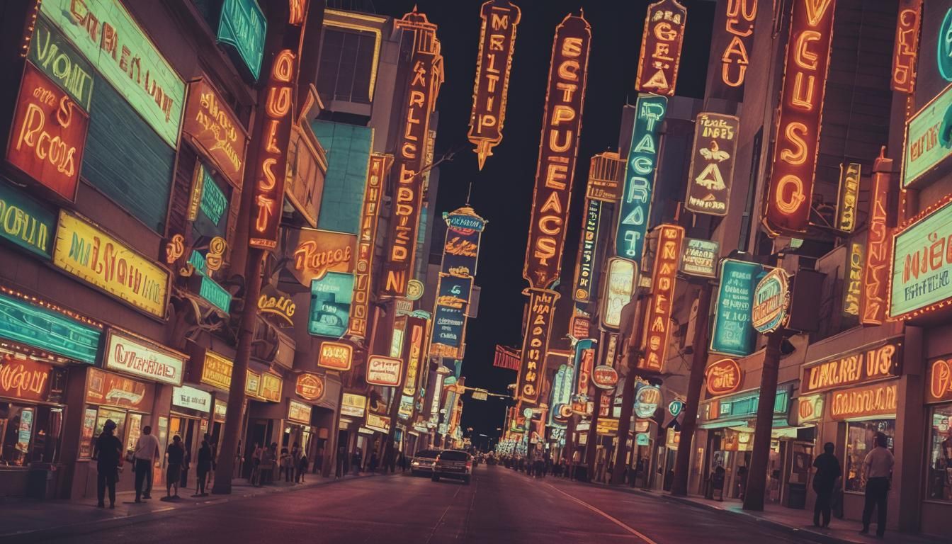 Las Vegas, neon retro