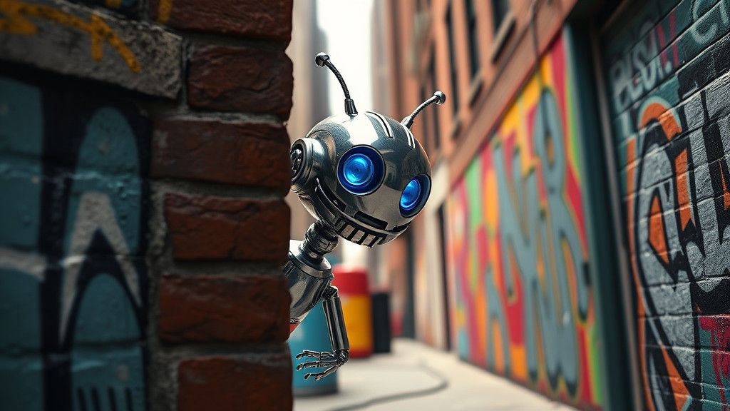 Metallic Spring Entity in New York Alleyway