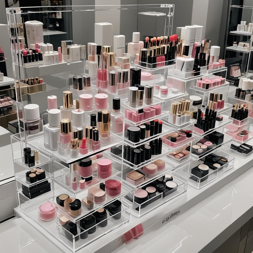 Acrylic Cosmetic Displays for Product Showcasing