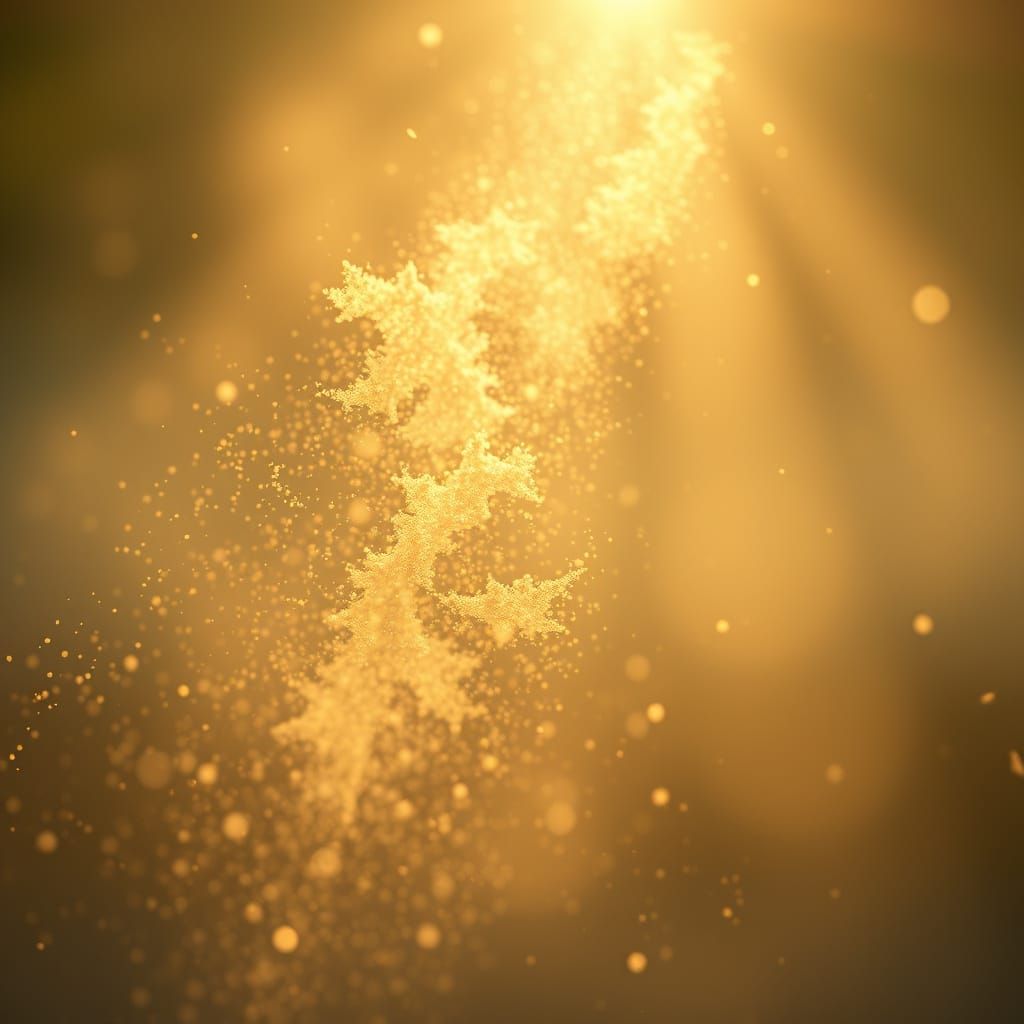 Ethereal Dust Particles Dancing in Sunlight