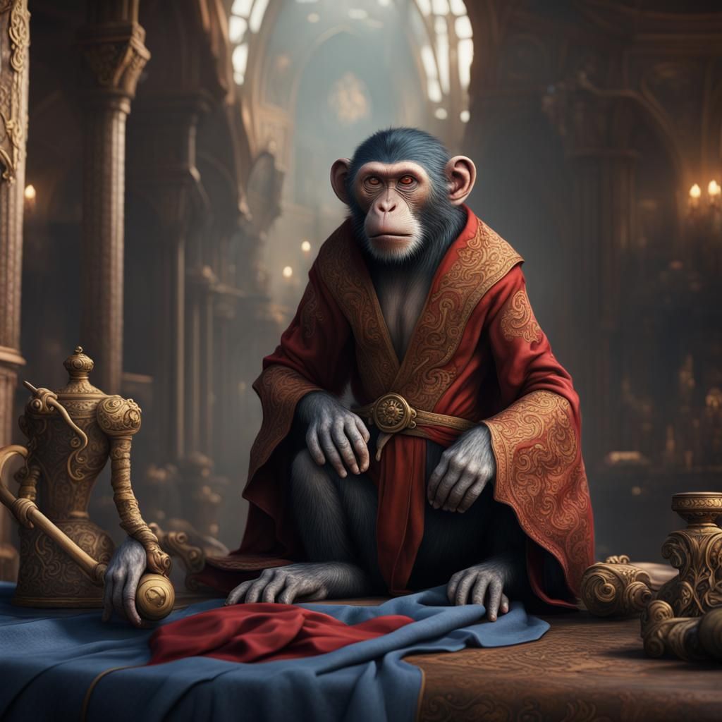 Intricate Monkey King Fantasy Concept Art