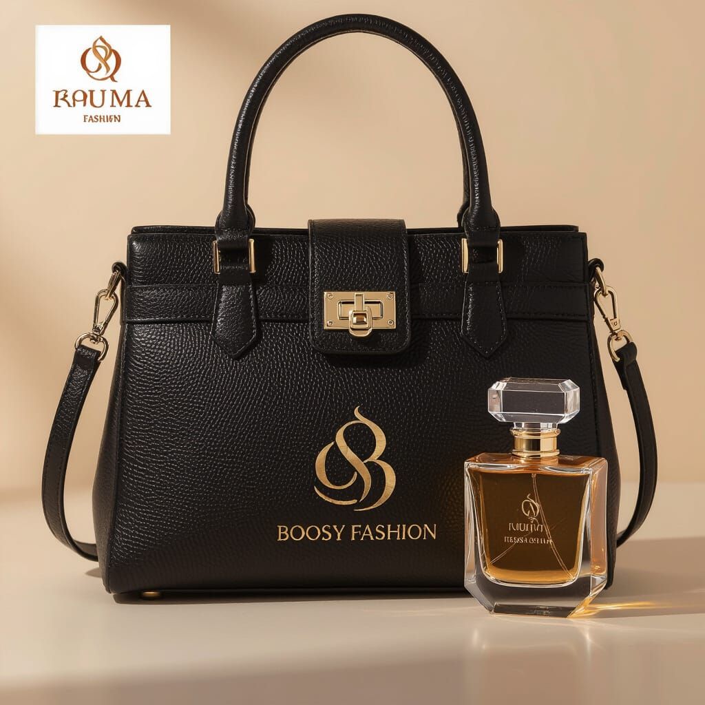 Oud Rema & Boosy Fashion Tote Bag with Perfume Bottle Art