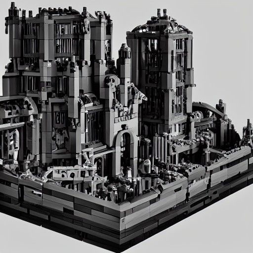 Detailed Matte Painting of Lego Blocks