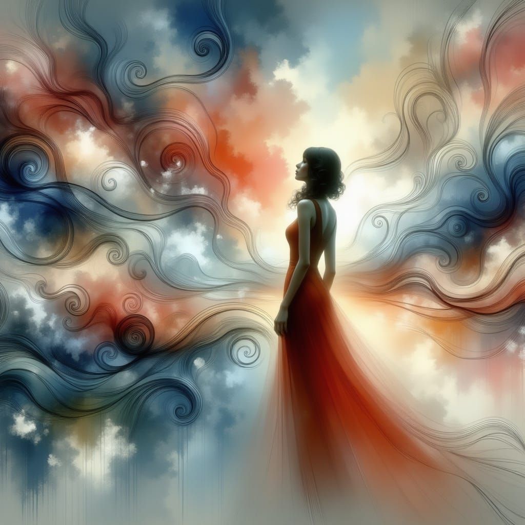 Abstract Flowing Colors Design