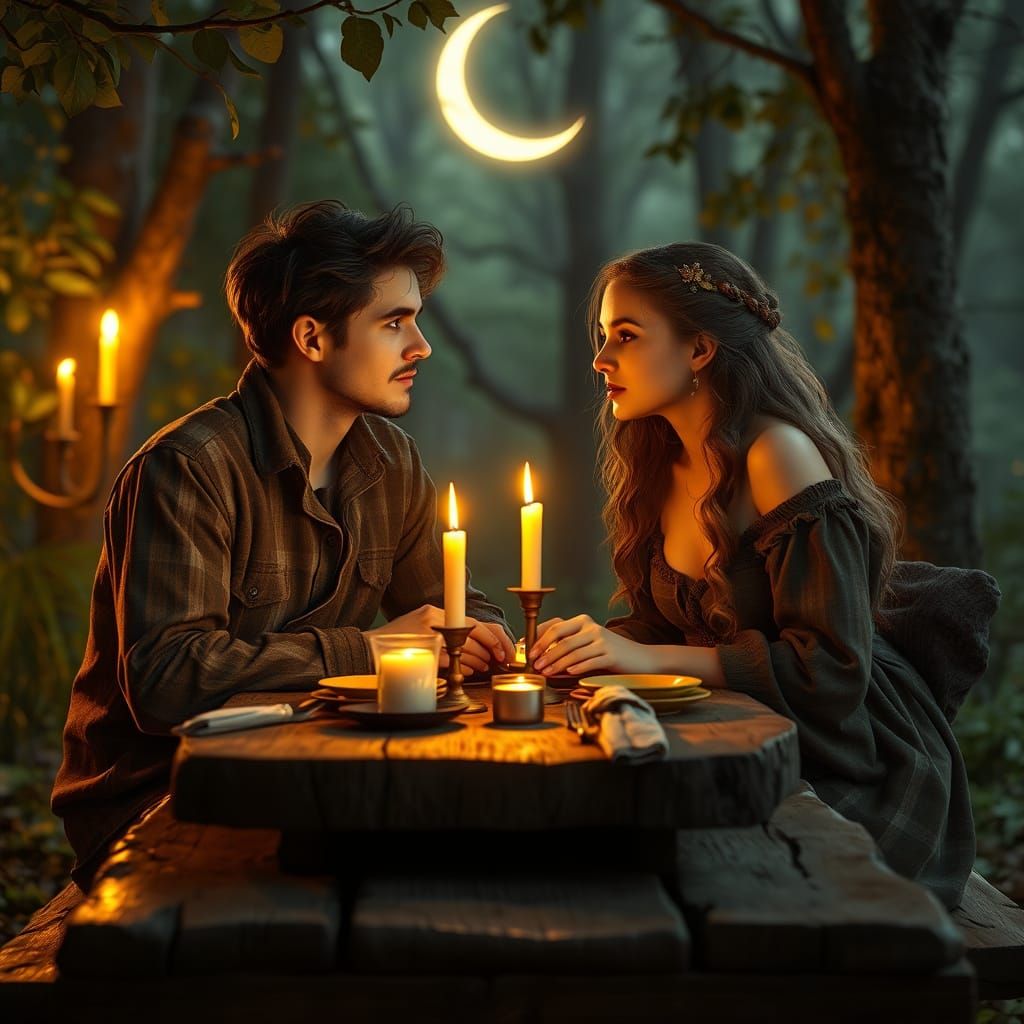 Rustic Romance in a Vibrant Forest Glade