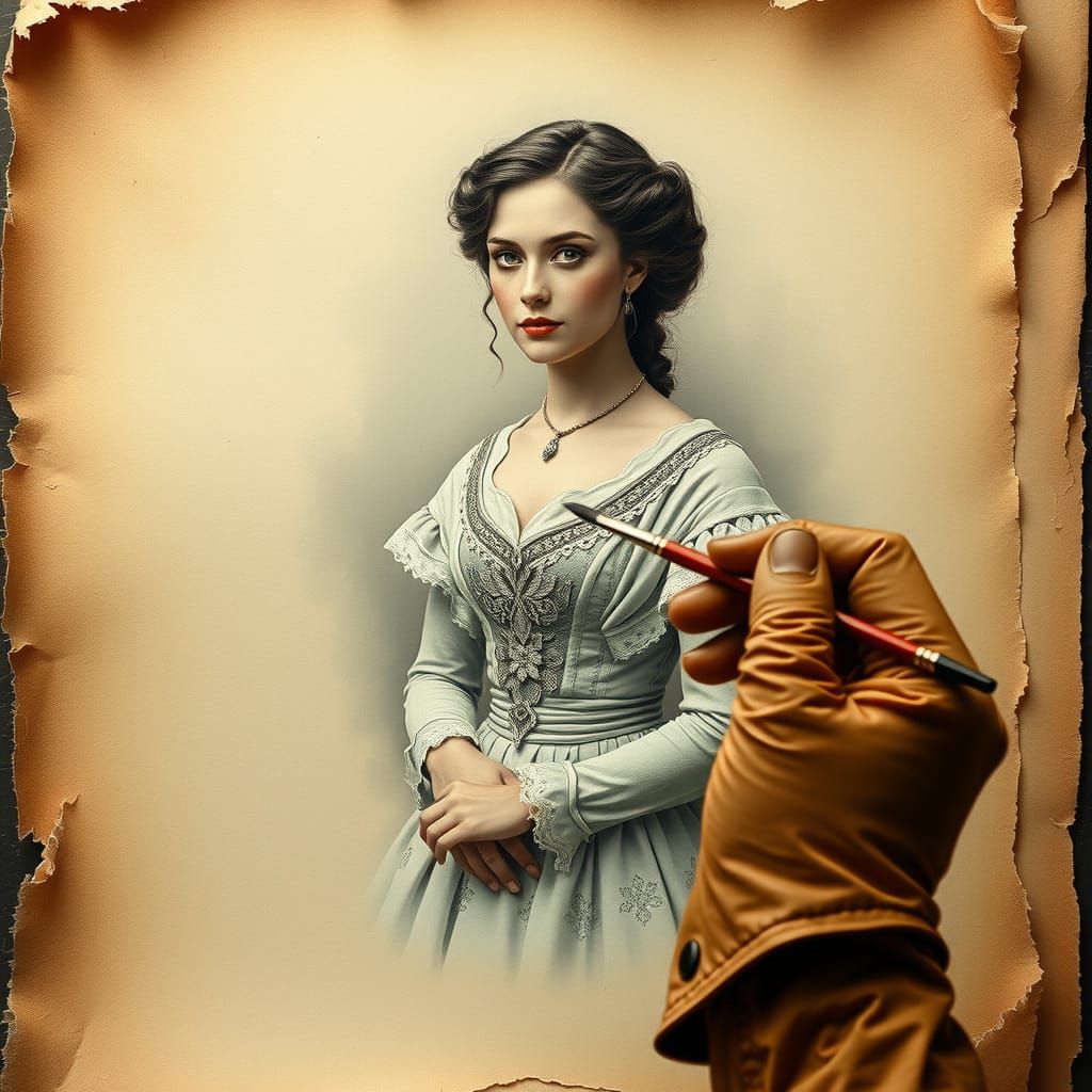 Vintage Elegance Unfolds from Antique Paper