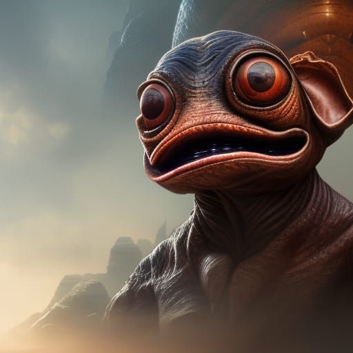 Admiral Ackbar Ink Art in 4K