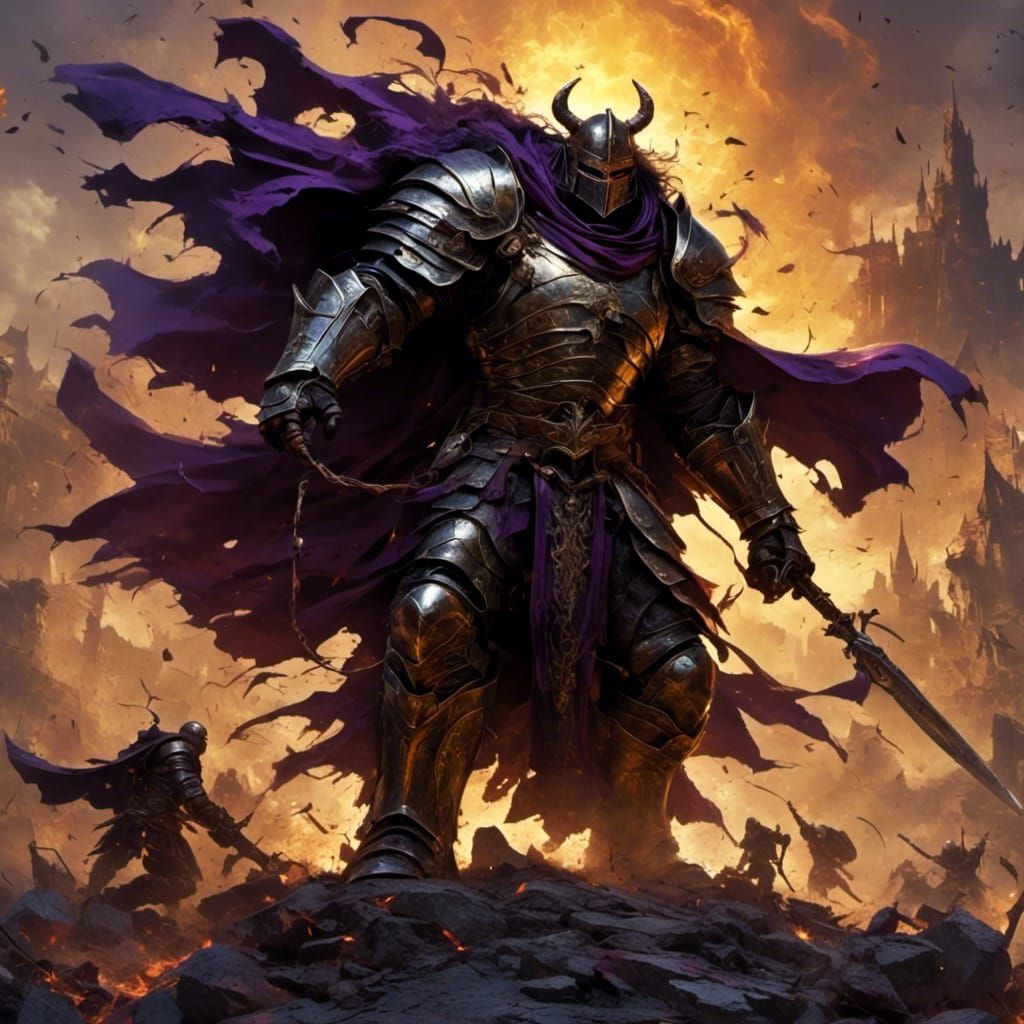 Gothic Warrior in Dark Fantasy Concept Art