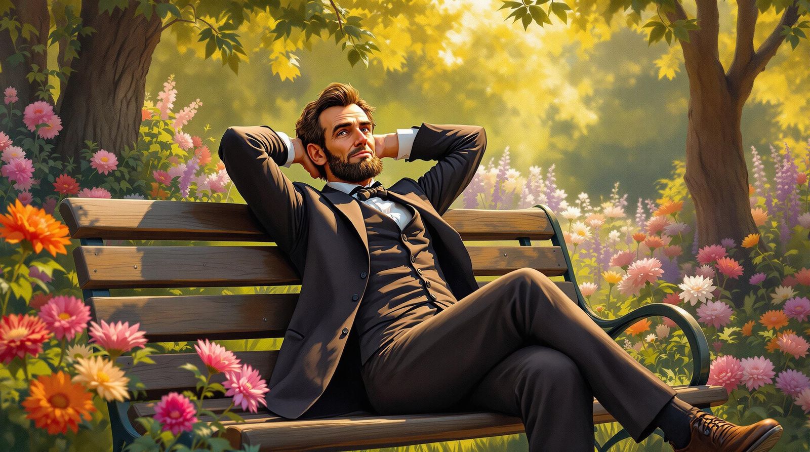 Happy Abraham Lincoln in Lincoln Park