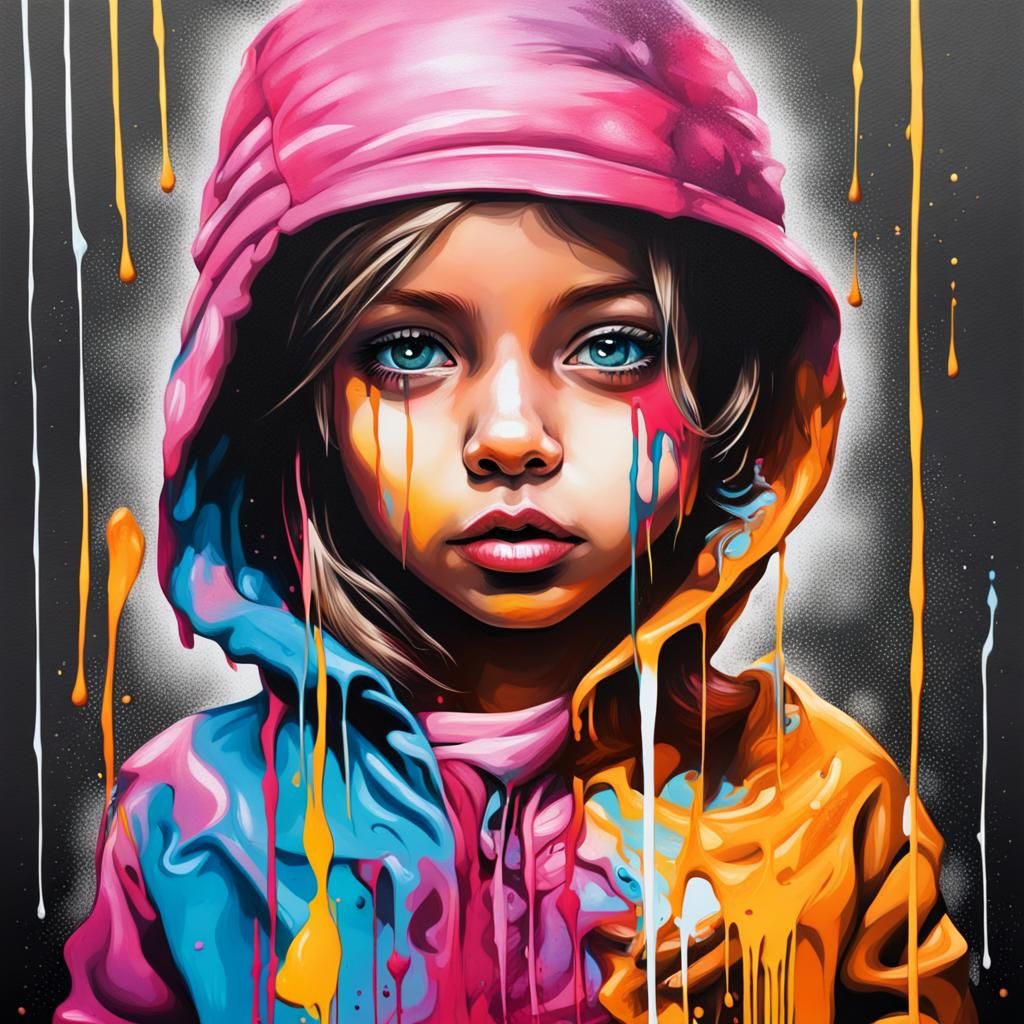 Colorful Graffiti Art of a Beautiful Lady