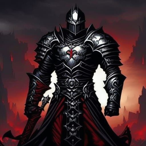 Unholy Paladin in Dark Fantasy Armor