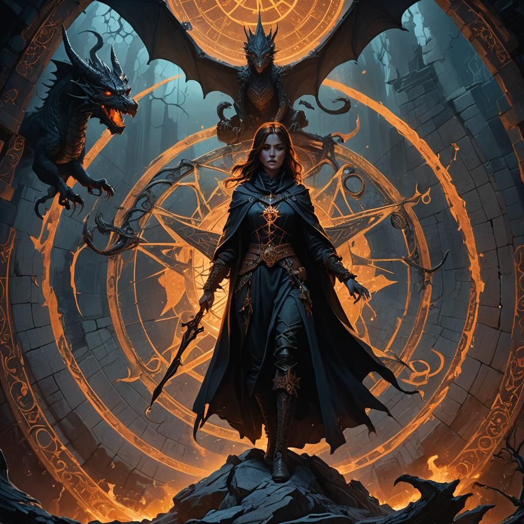 Witch and Dragon: Dark Fantasy Concept Art