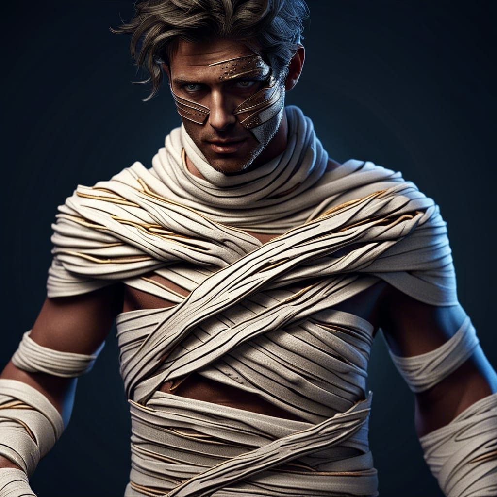 Mummified Model: Detailed Fantasy Concept Art