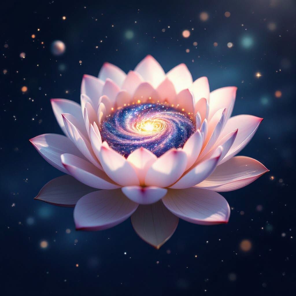 Astral Lotus Flower Galaxy in Space
