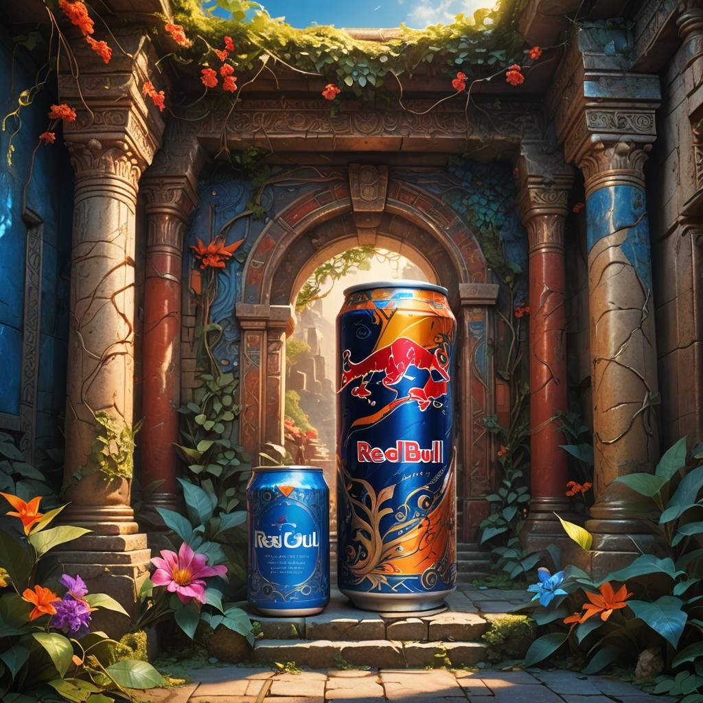 Mystical Red Bull Temple: Fantasy Concept Art