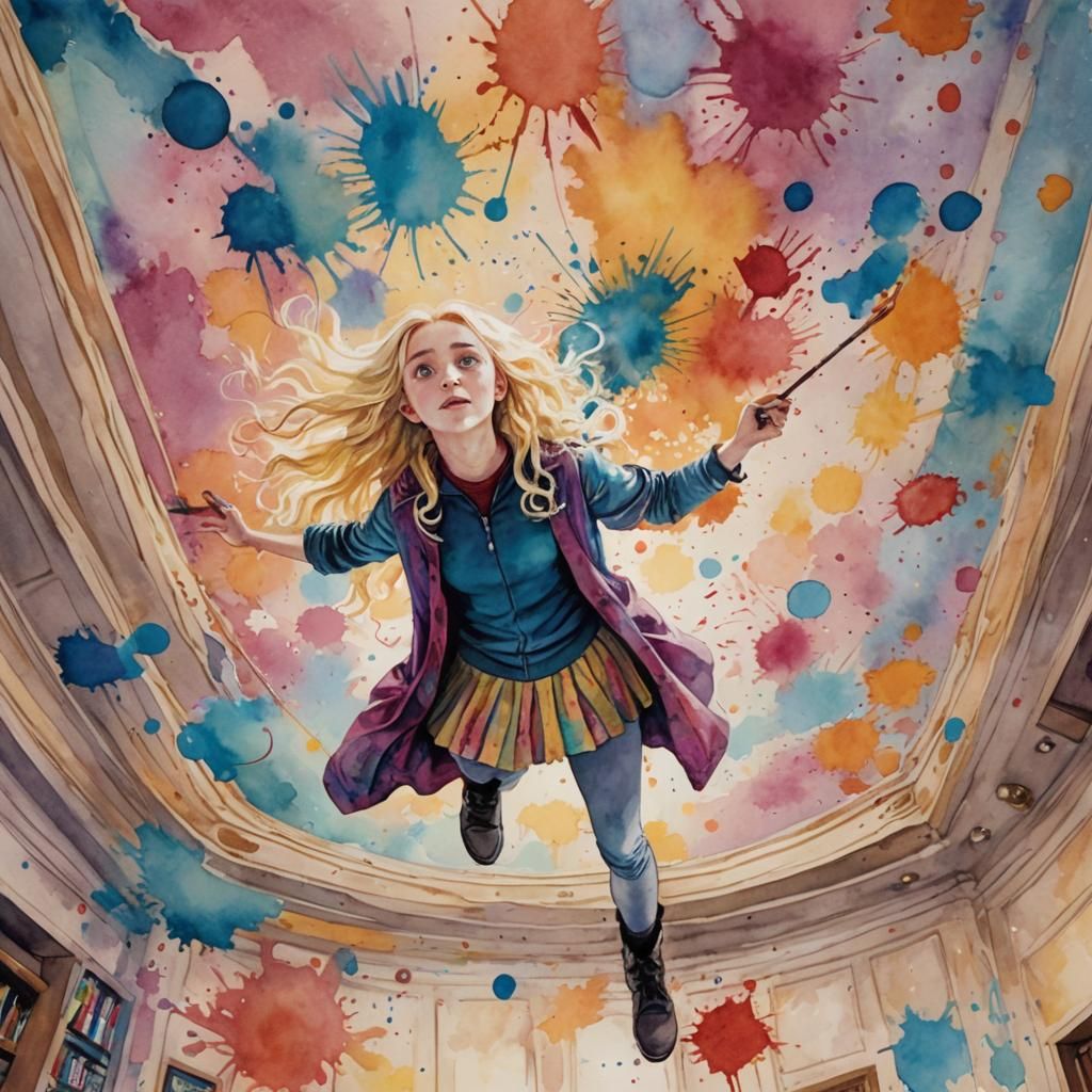 Luna Lovegood's Watercolor Room Painting