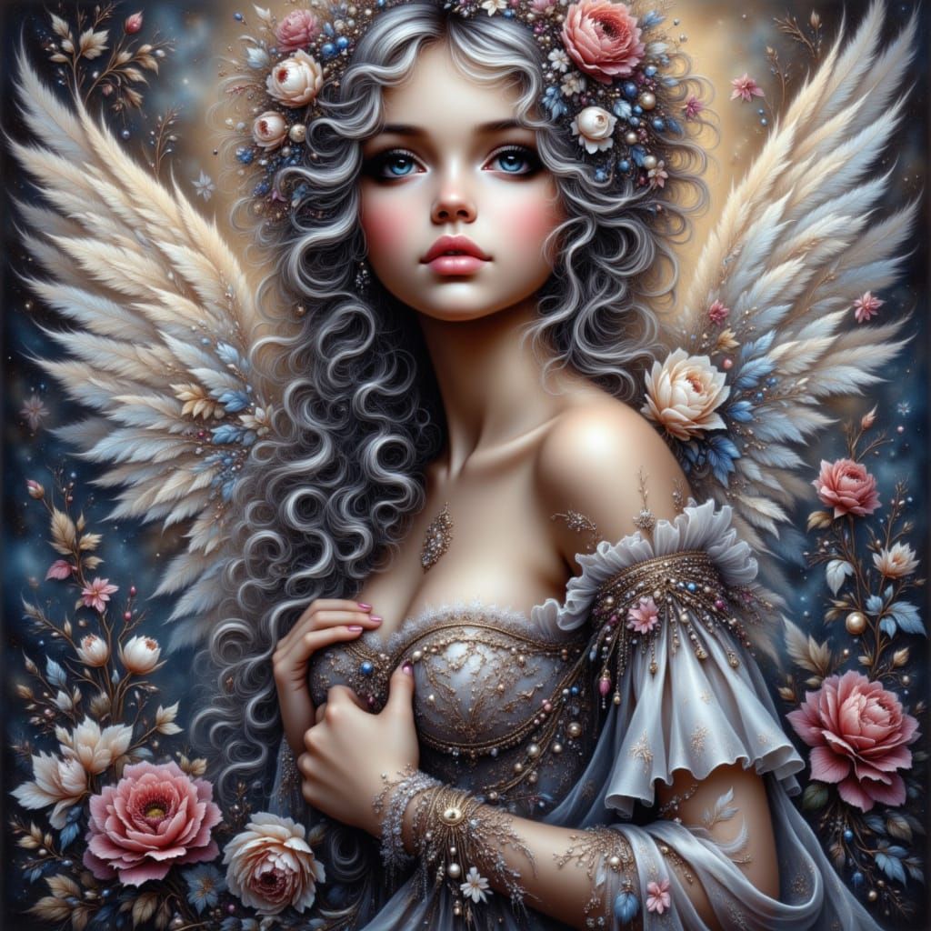 Woven Tapestry of Blue and Gold