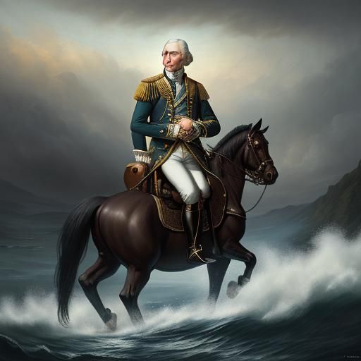 George Washington Rides a Boffola: Digital Matte Painting