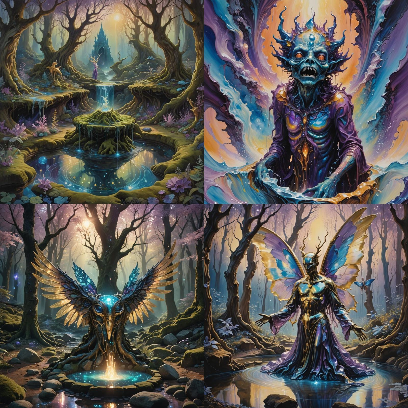 Mystical Creature Emerges from Magical Well in Enchanted For...