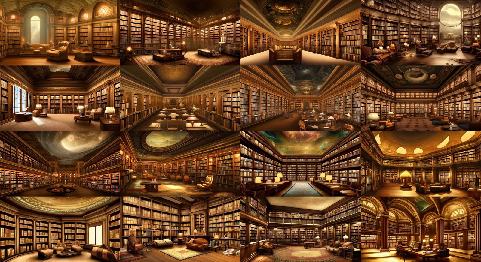 Cozy Library Reading Area: Digital Matte Painting