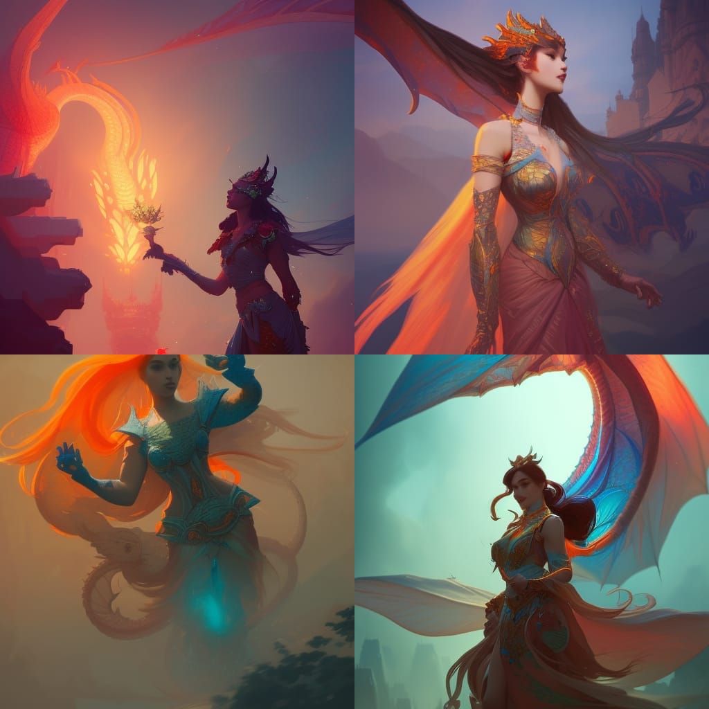 Dragon Princess Concept Art in 8K Resolution