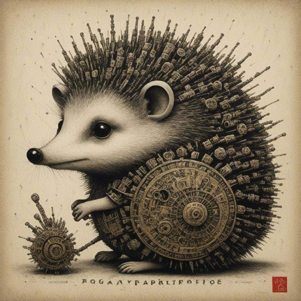 Hedgehog in Sin City Style