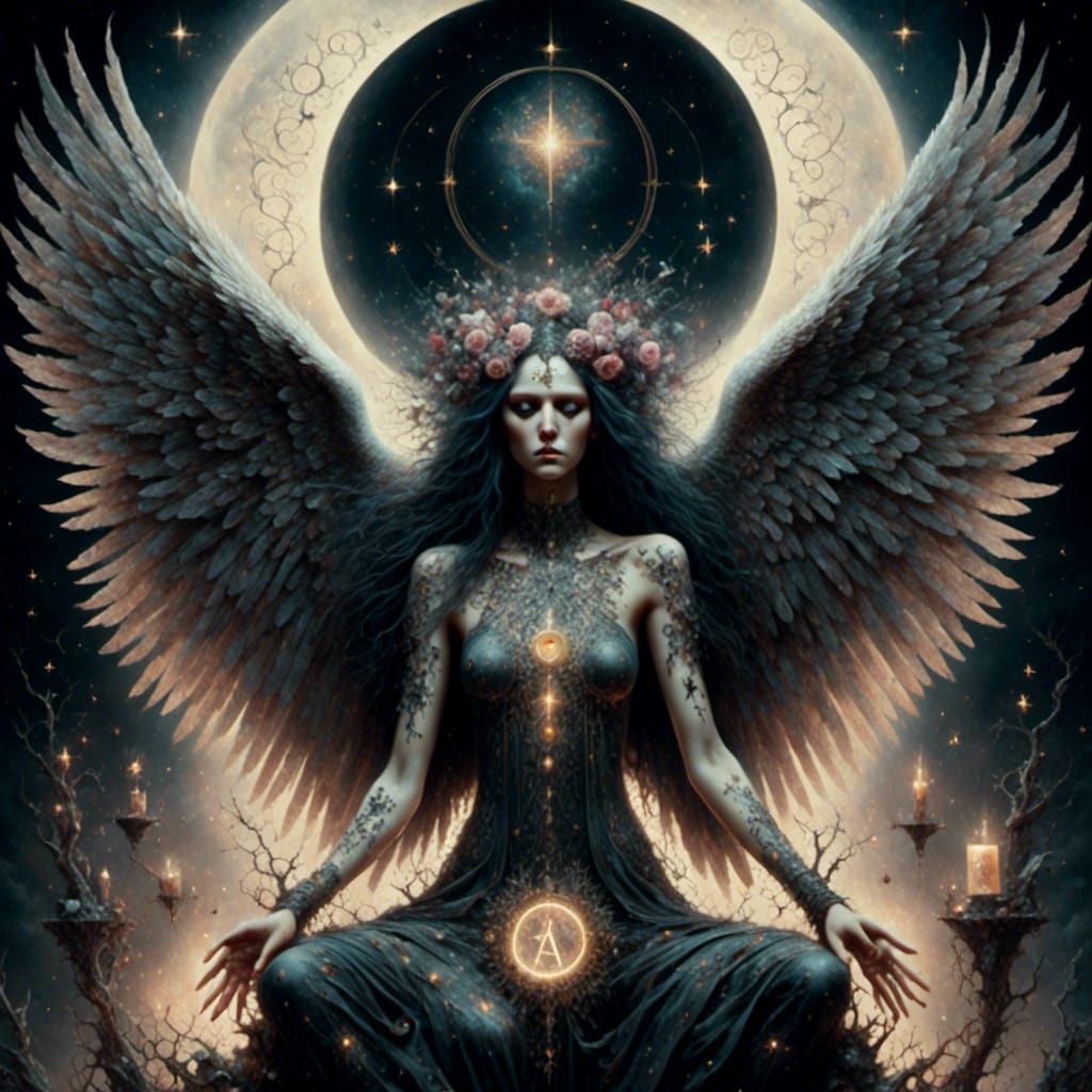 Metatron Angel with Burning Stardust Effect