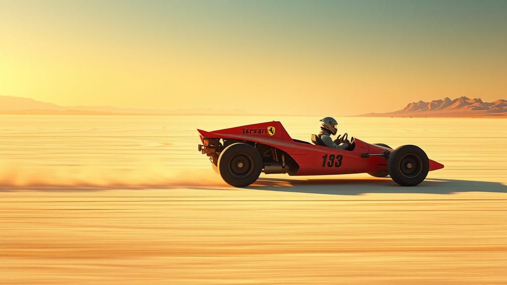 High-Octane Ferrari in the Atacama Desert
