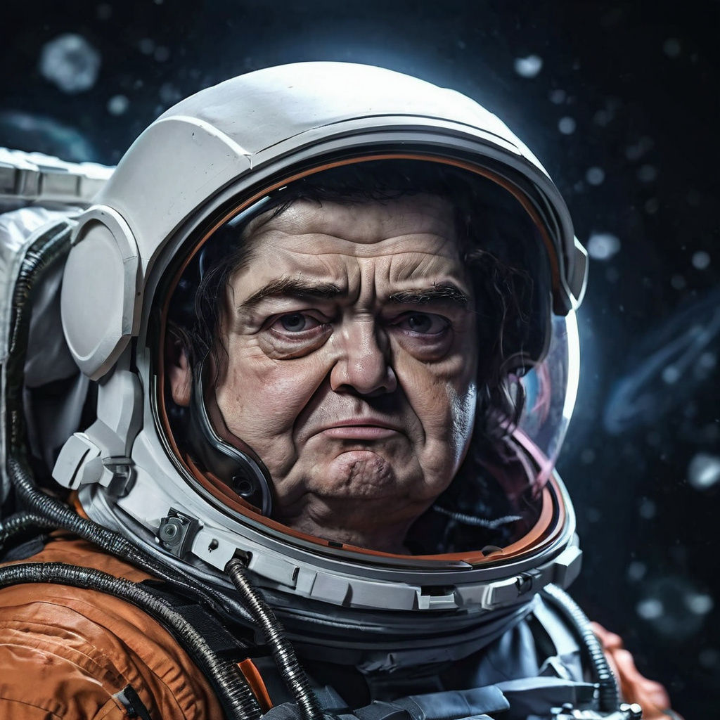 Hyper Detailed Astronaut Portrait in Swirling Galaxy Concept...