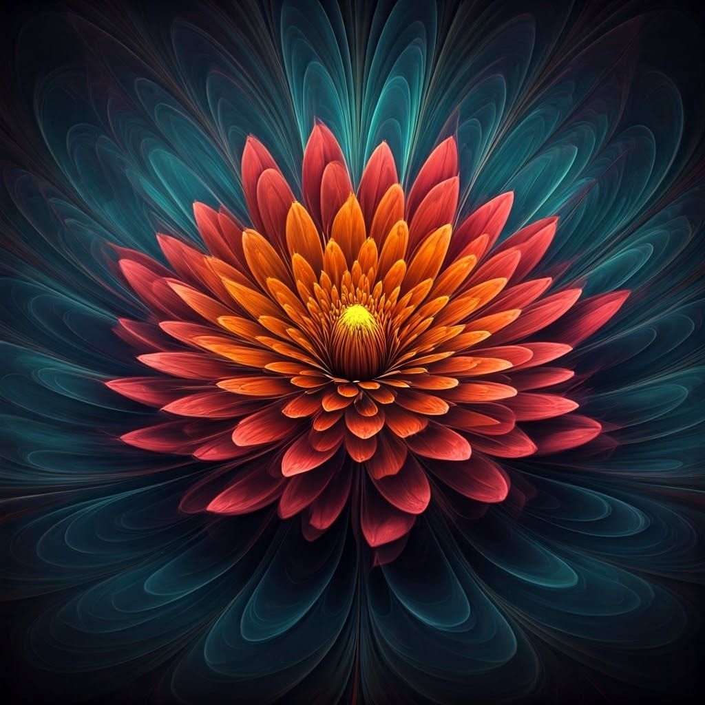 Surreal, Hyper-Realistic Flower Blooms in Cosmic Depths