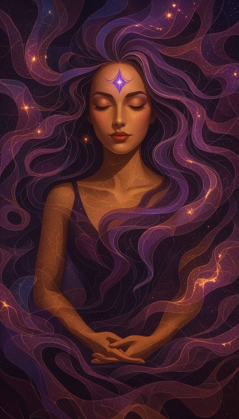 Mystical Dreamscape of Swirling Nebulae and Cosmic Dust