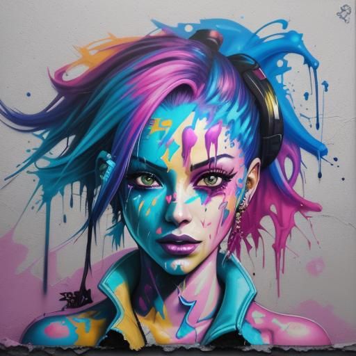 Colorful Polychromatic Graffiti Art in Ultra Quality