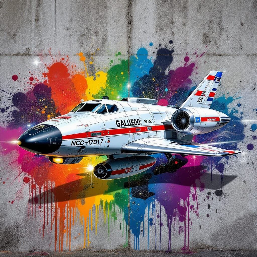 Star Trek Shuttlecraft Galileo Graffiti Art