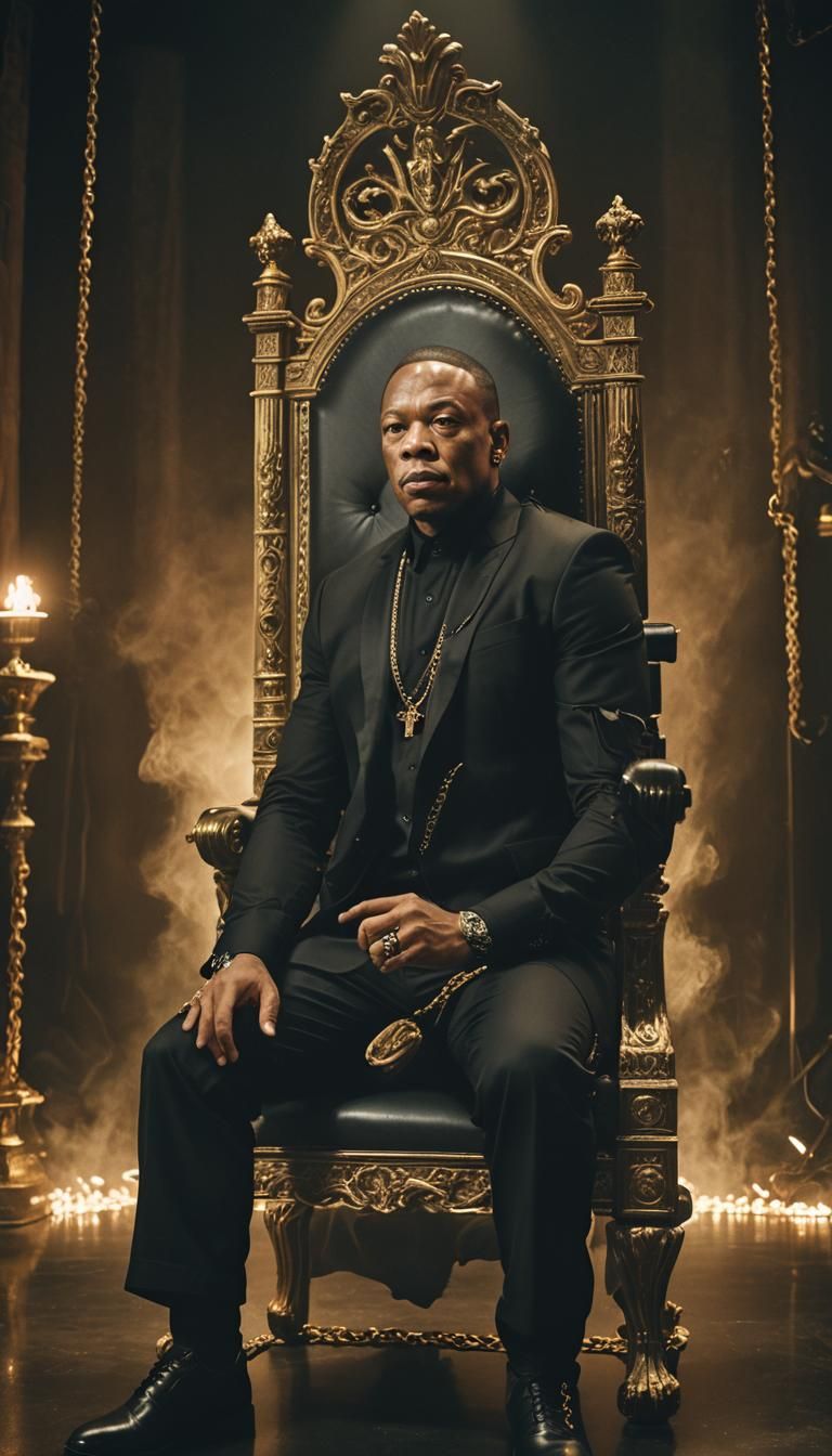 Dr. Dre in Dimly Lit Studio, Film Still