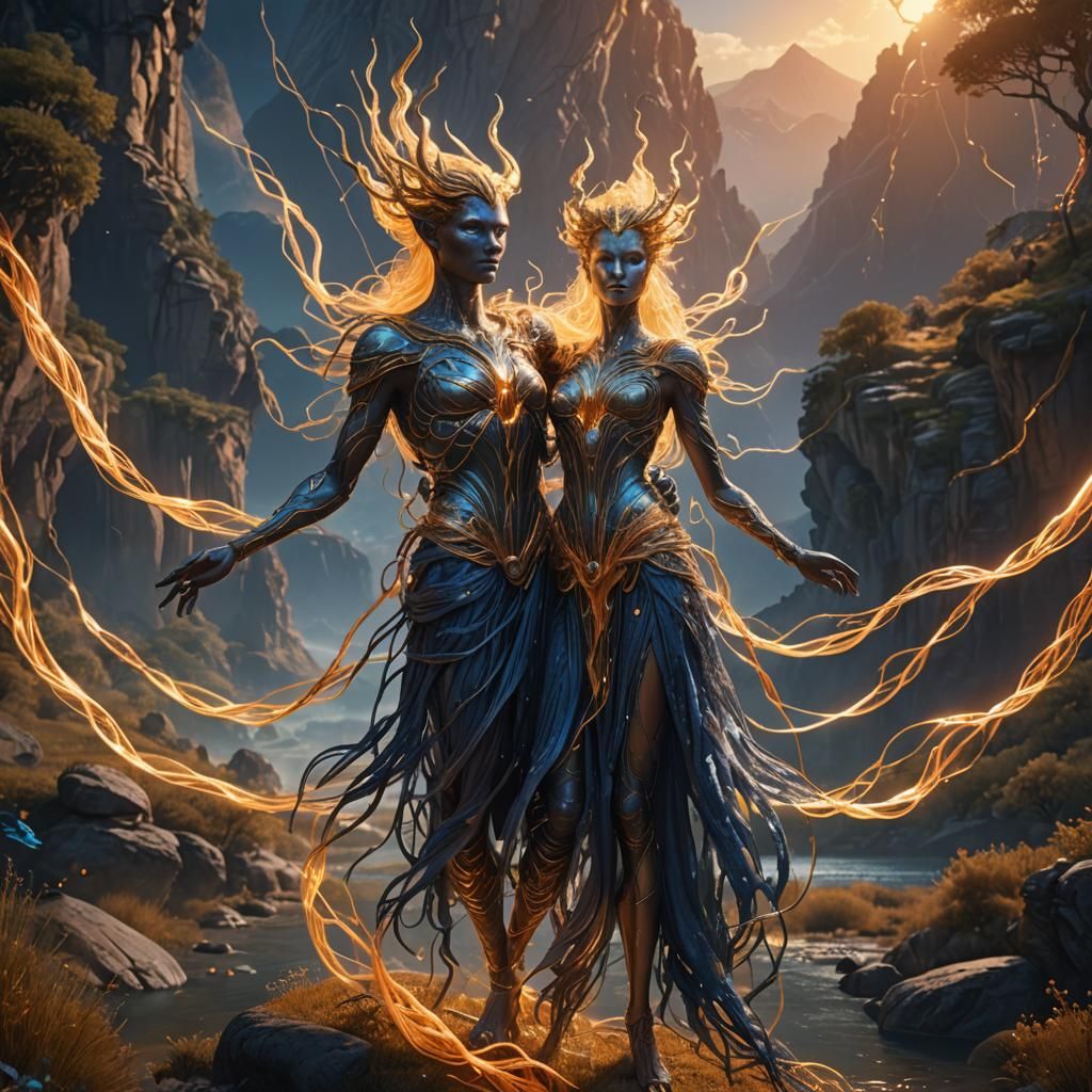 Mythical Being in Surreal Dreamscape: Digital Art