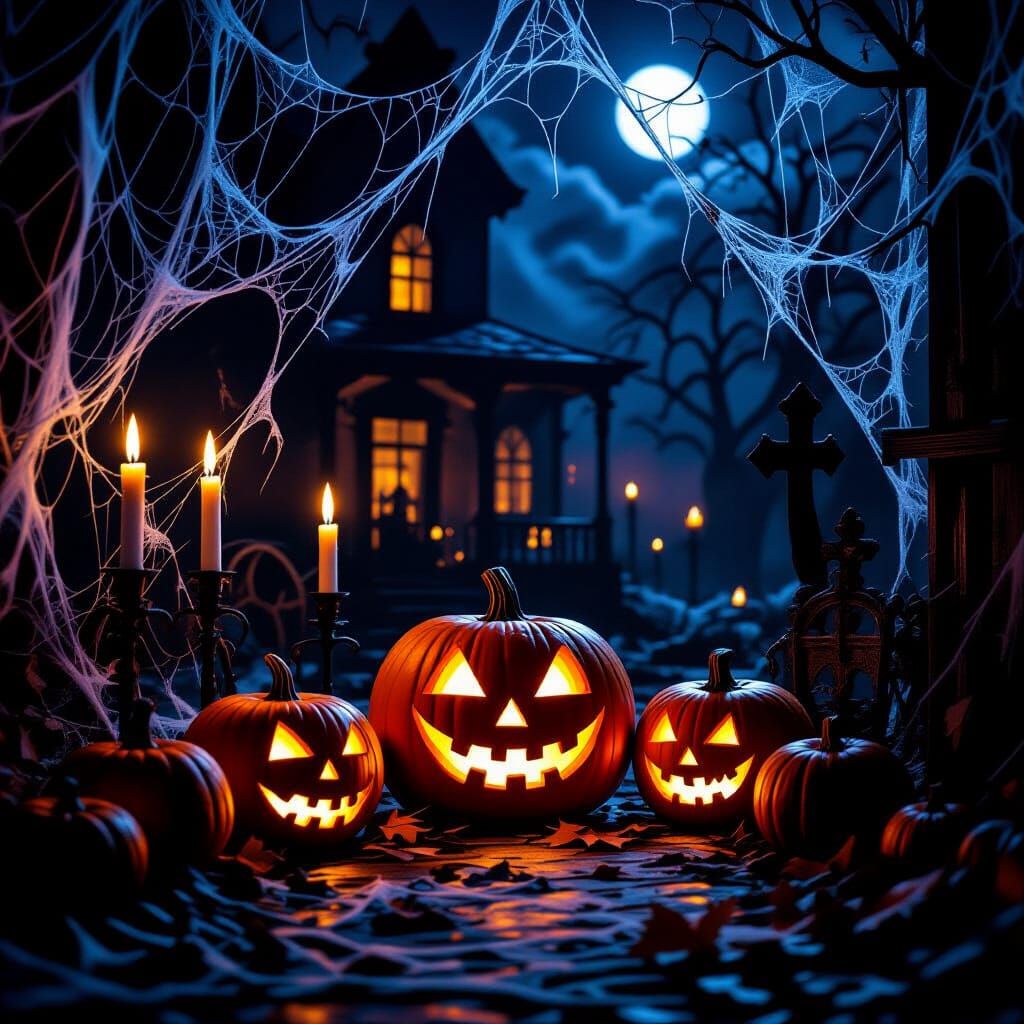 Gothic Horror Birthday Party with Cobwebs and Candles