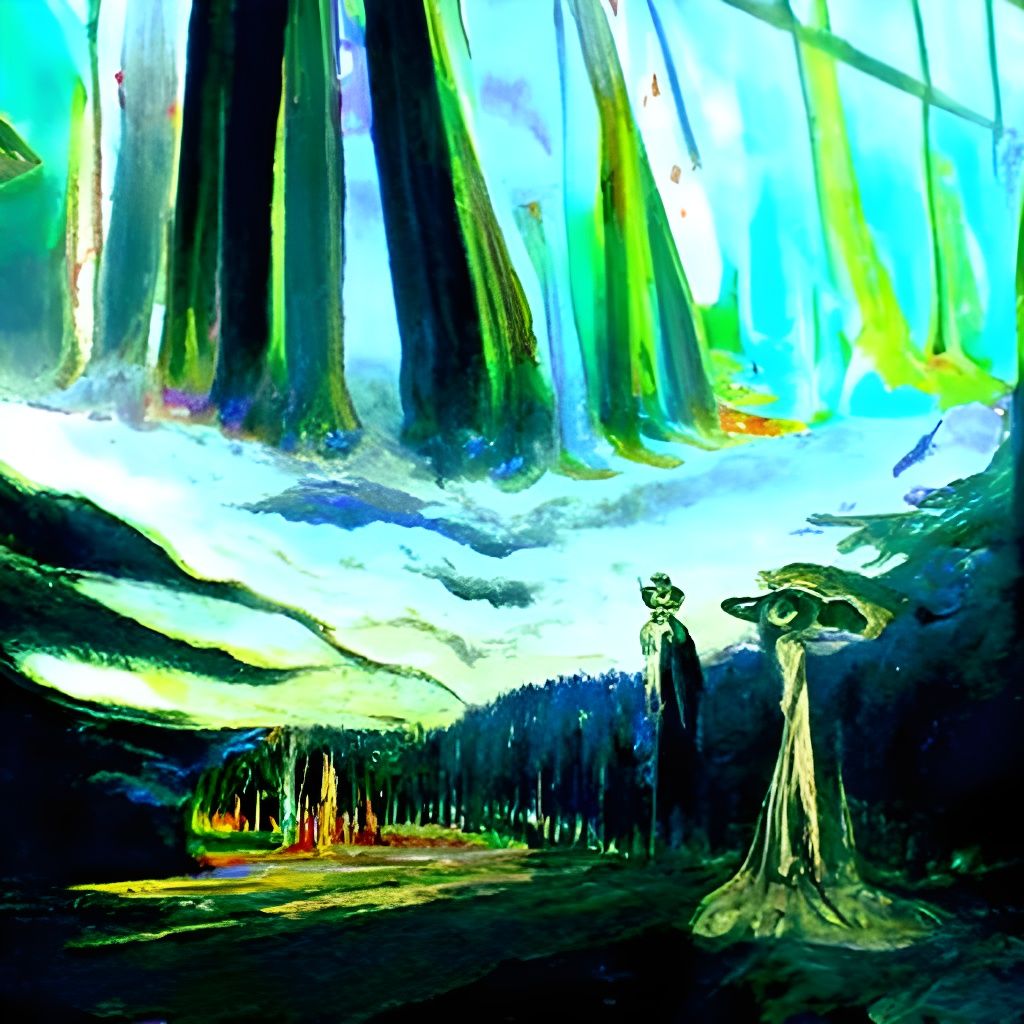 Ethereal Forest at the Edge of Reality