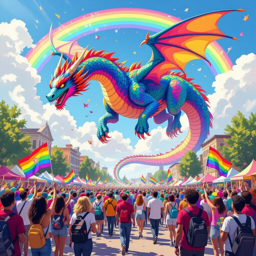 Rainbow Dragon at Pride Fest: A Colorful Celebration
