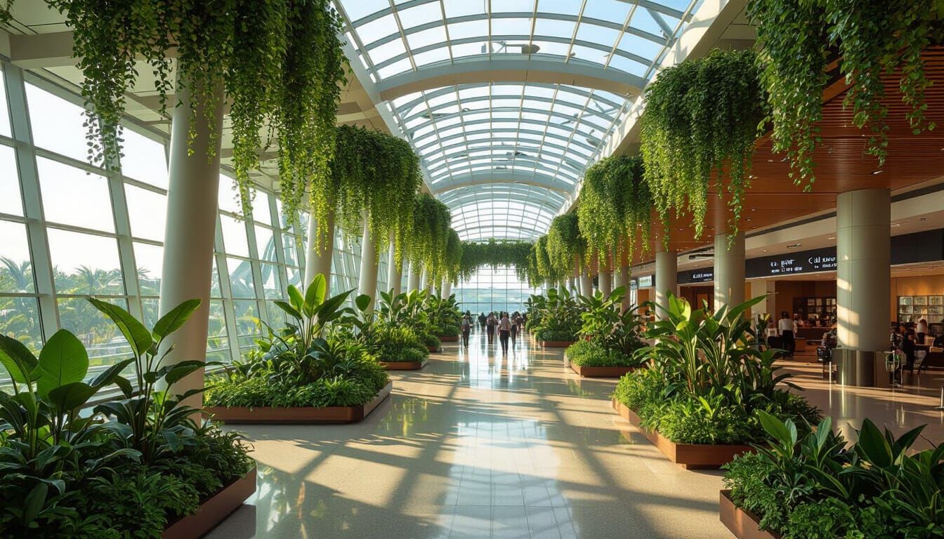 Lush Greenery at Changi Airport T3 Arrival Hall