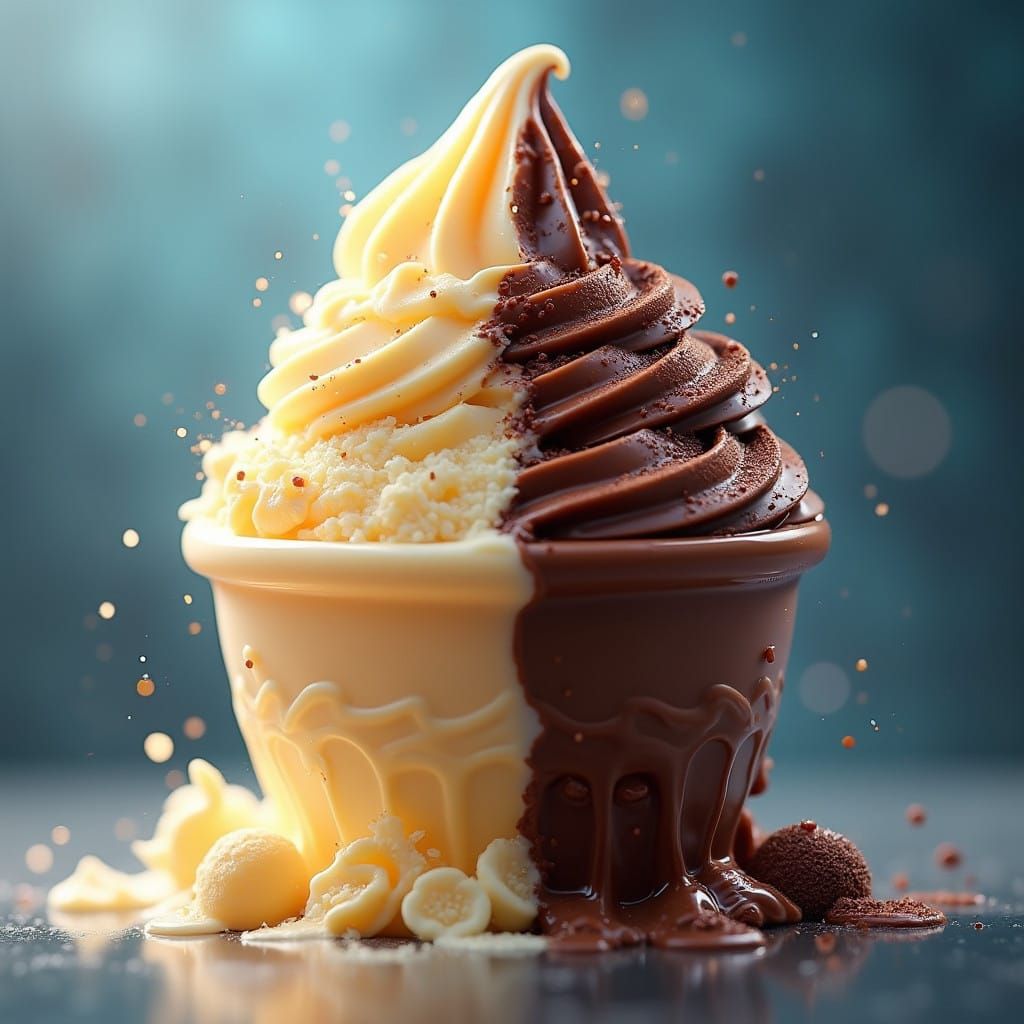 Majestic Ice Cream Split-Screen Masterpiece