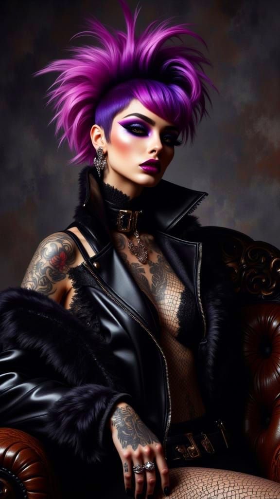 Punk Fashion Beauty Shot with Divine Opulence Model