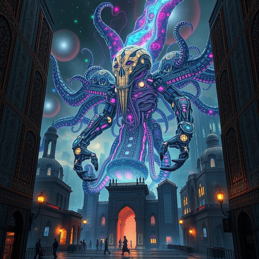 Cyberpunk Cthulhu Emerges as Man-Made God